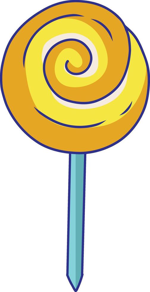 Delicious Sweet Candy Illustration. Minimalist Cartoon Design. Isolated on White Background vector