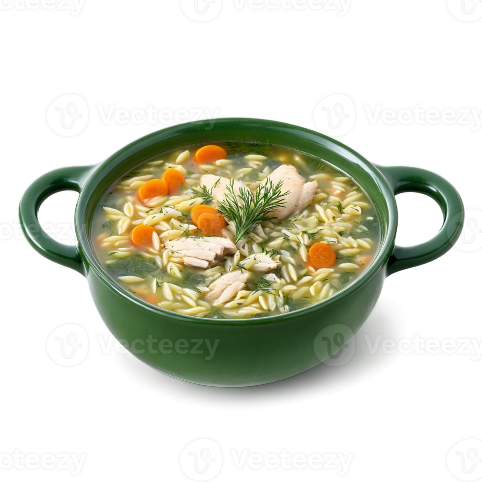 Chicken and orzo soup with dill a comforting soup with tender chicken orzo pasta and png