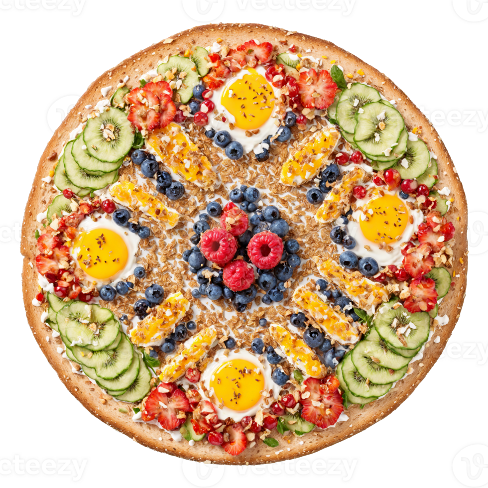 prima colazione crostini mandala un' mandala di croccante prima colazione toast con si diffonde e condimenti e briciole png