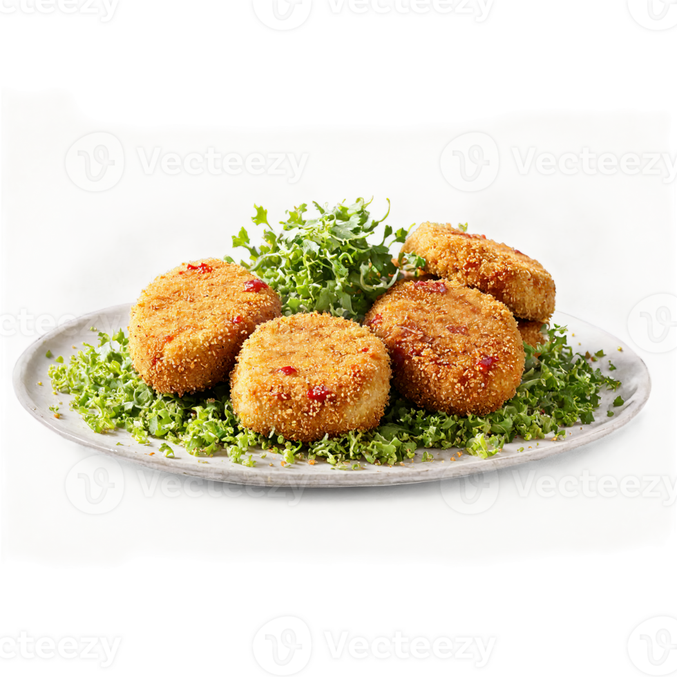 quinoa veggie nuggets Krispig och gyllene tumlande och brytning isär med en dimmig spray av png