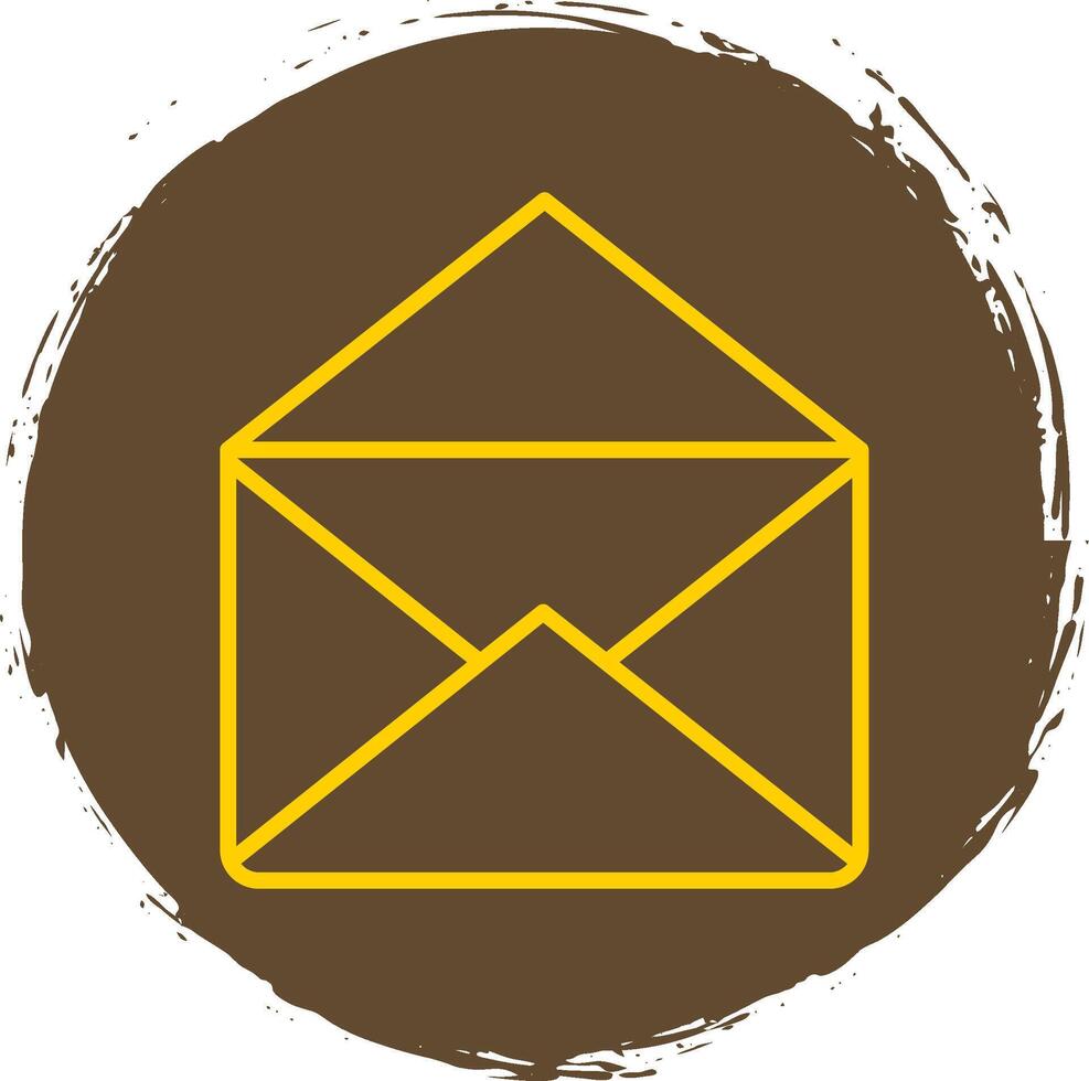 Mail Line Circle Sticker Icon vector