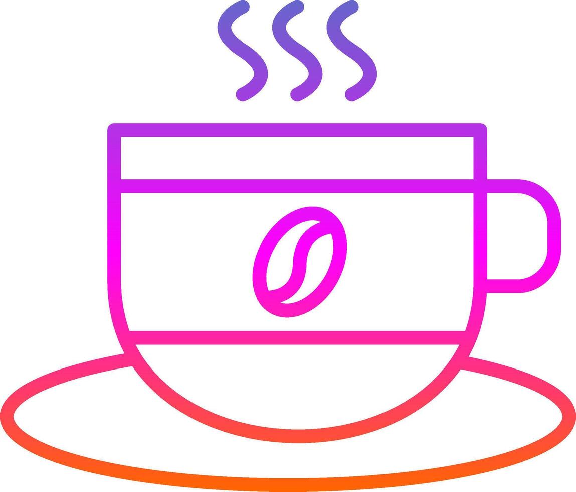 Coffee Cup Line Circle Sticker Icon vector