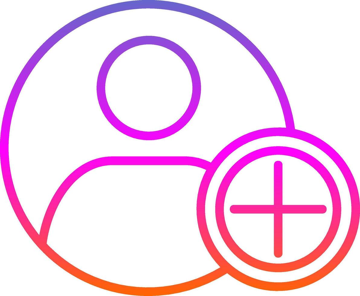Add Line Circle Sticker Icon vector
