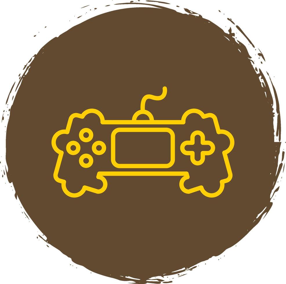 Game Line Circle Sticker Icon vector