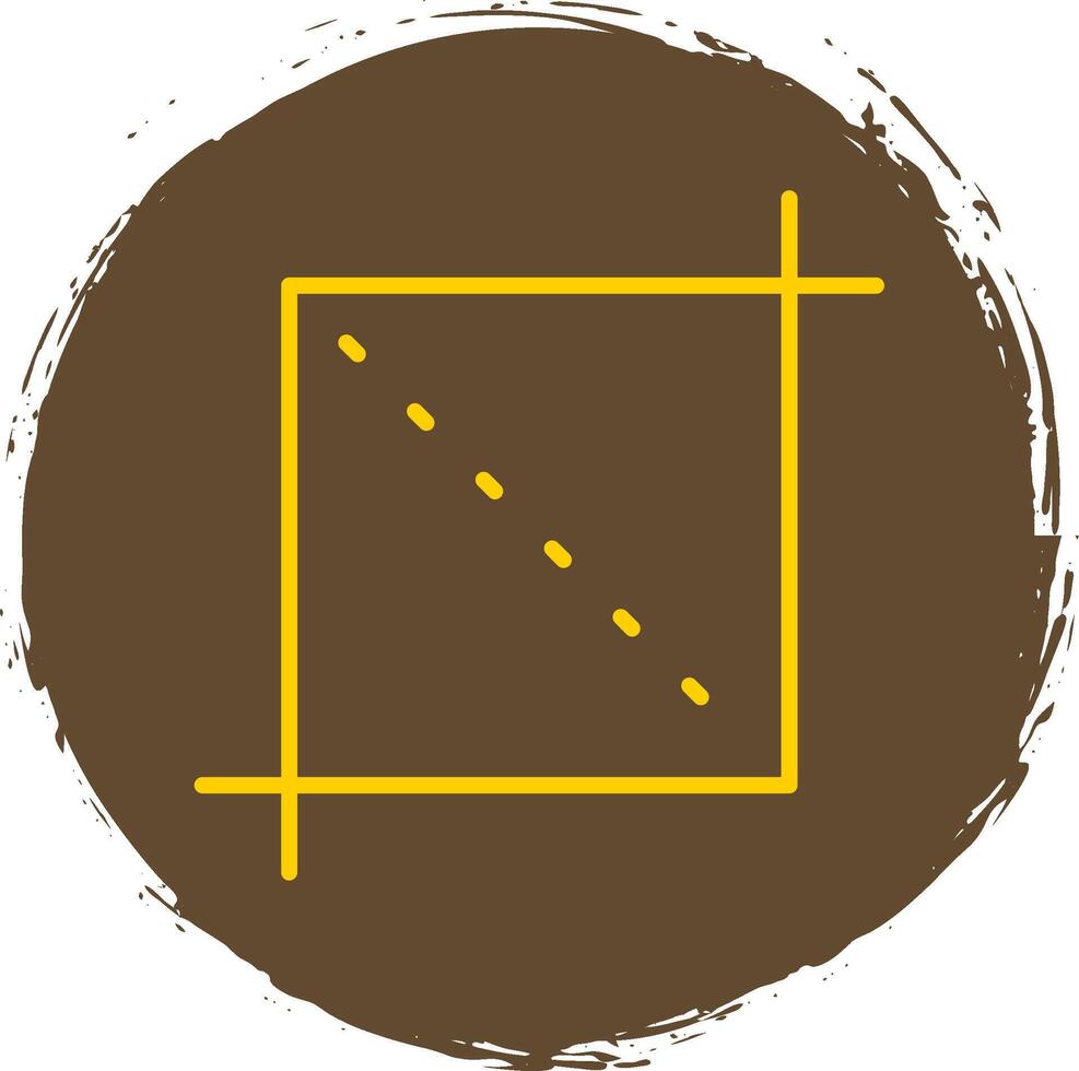 Crop Line Circle Sticker Icon vector
