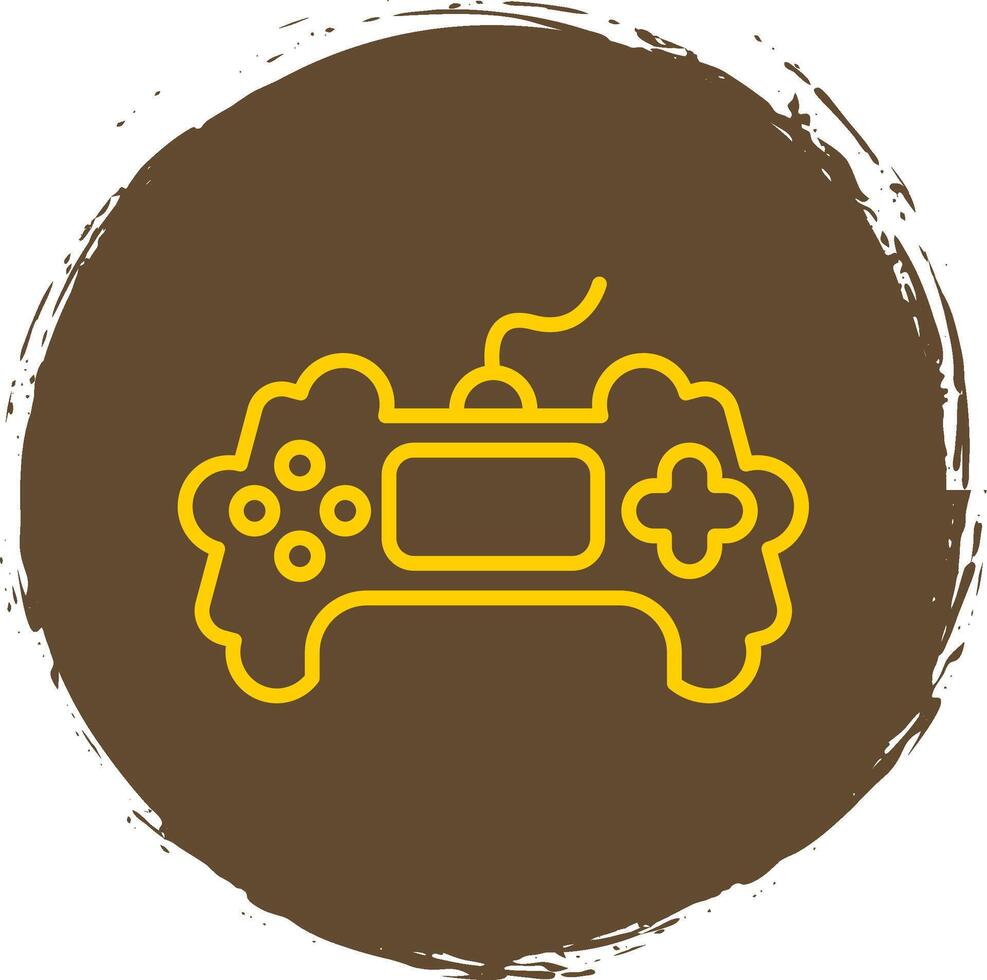 Game Line Circle Sticker Icon vector