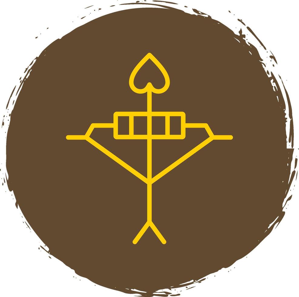 Archery Line Circle Sticker Icon vector