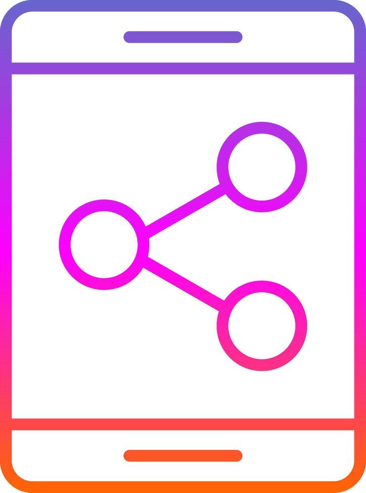 Sharing Line Circle Sticker Icon vector