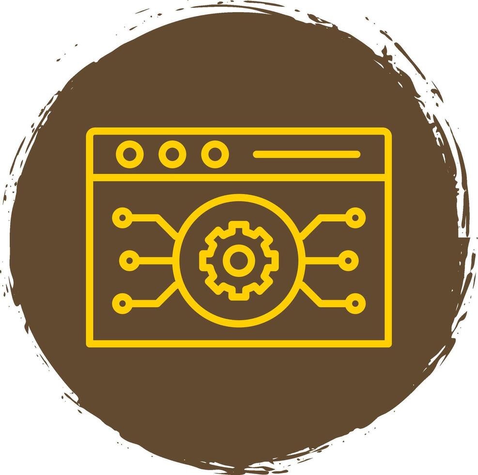 Website Algorithm Line Circle Sticker Icon vector