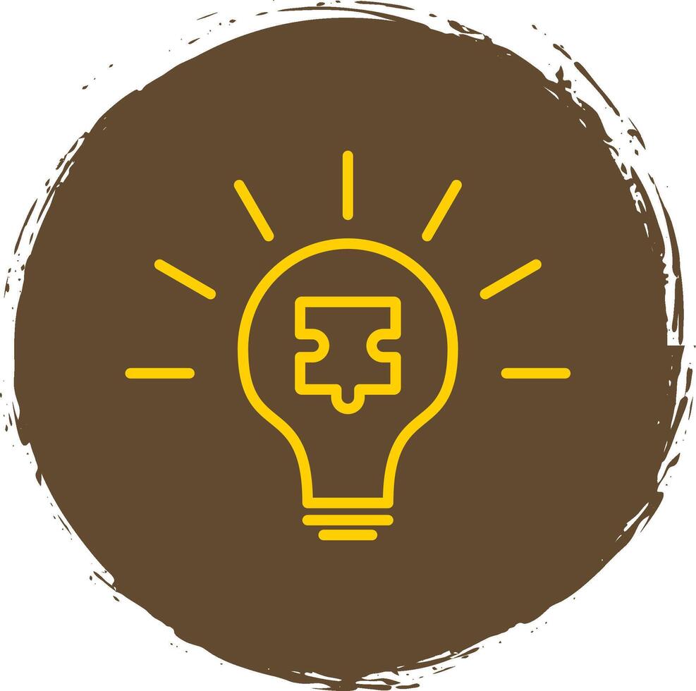 Solution Line Circle Sticker Icon vector