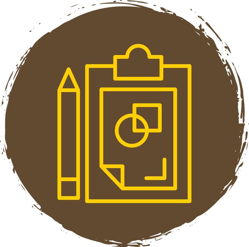 Sketching Line Circle Sticker Icon vector