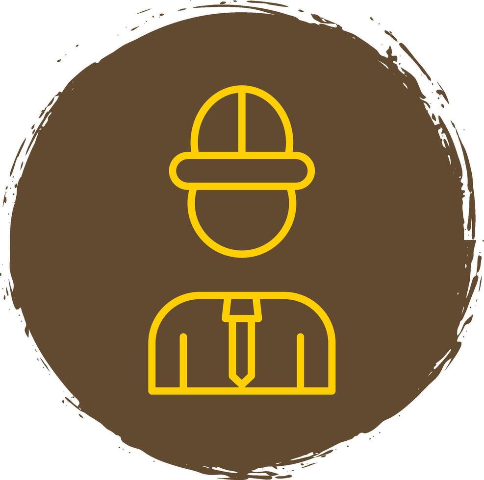Architect Line Circle Sticker Icon vector