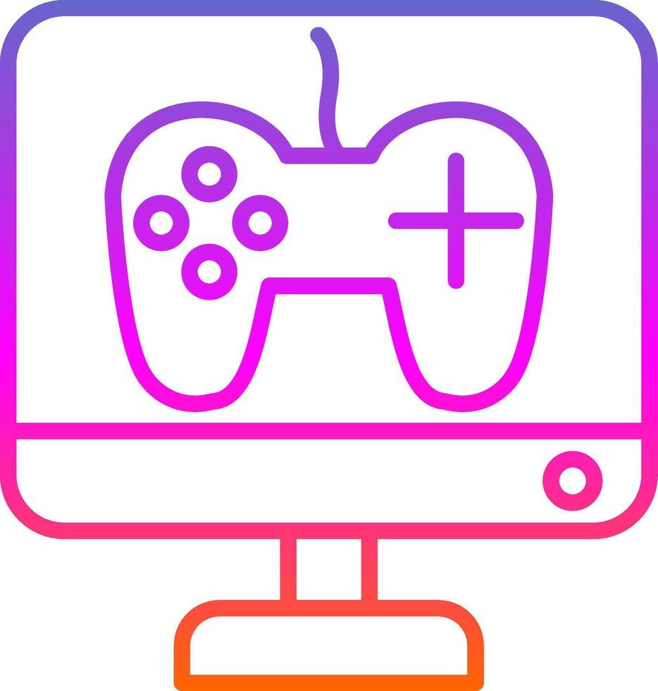 Game Development Line Circle Sticker Icon vector