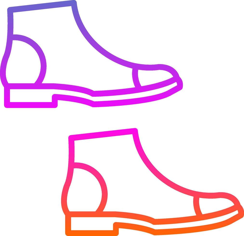 Boots Line Circle Sticker Icon vector