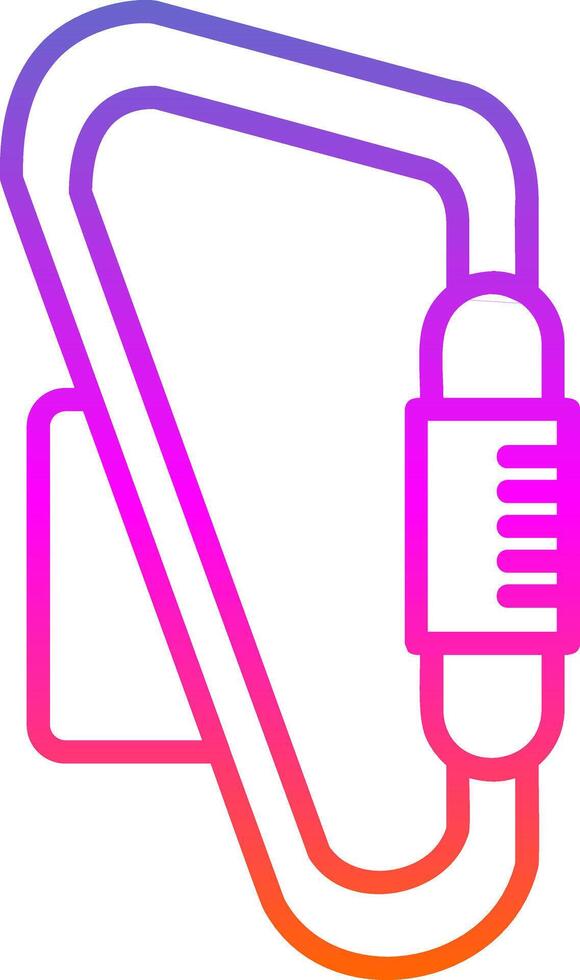 Carabiner Line Circle Sticker Icon vector