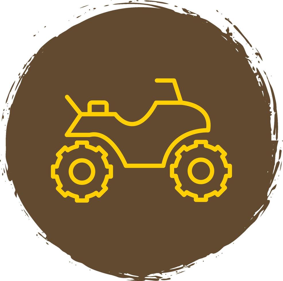 Quad Line Circle Sticker Icon vector