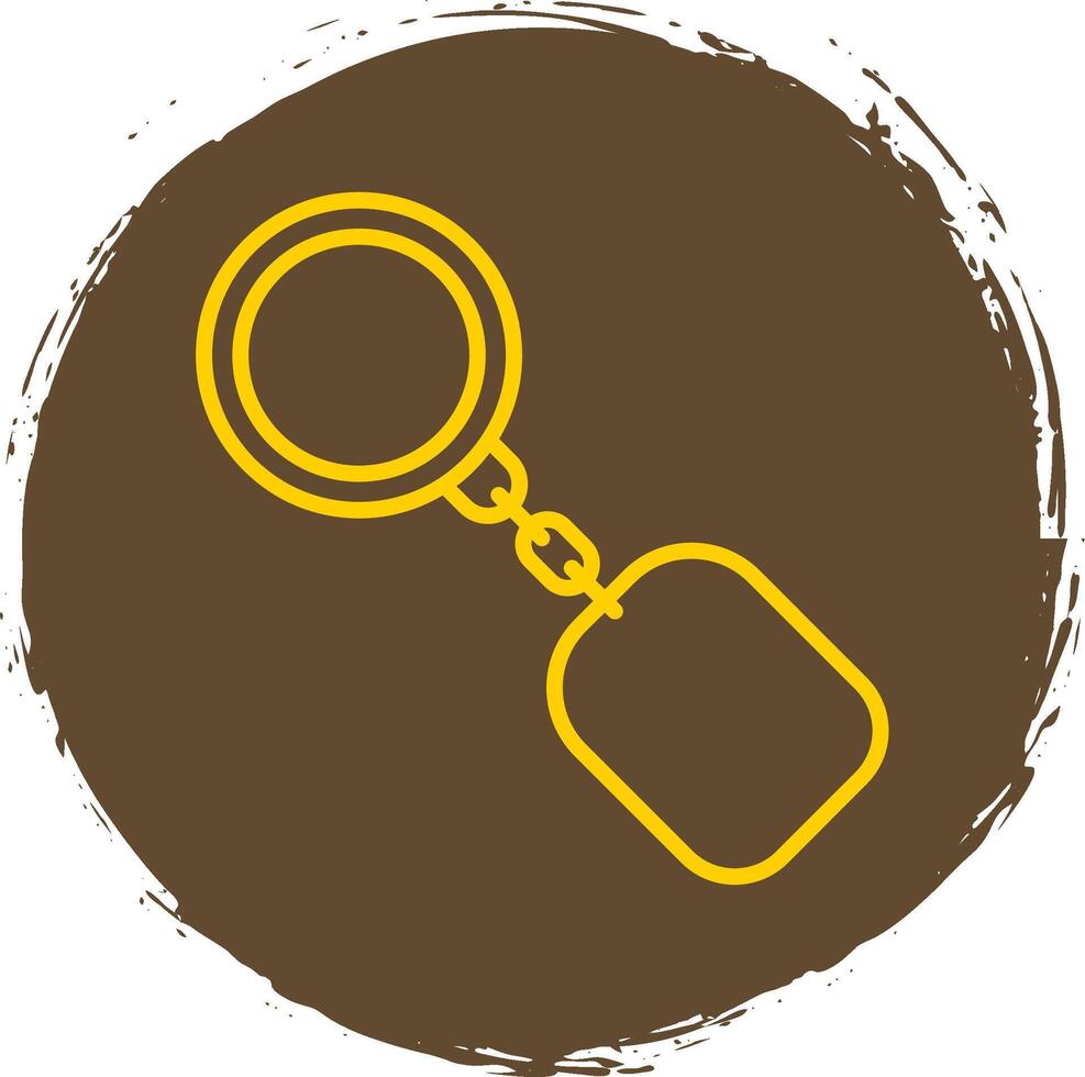Key Ring Line Circle Sticker Icon vector