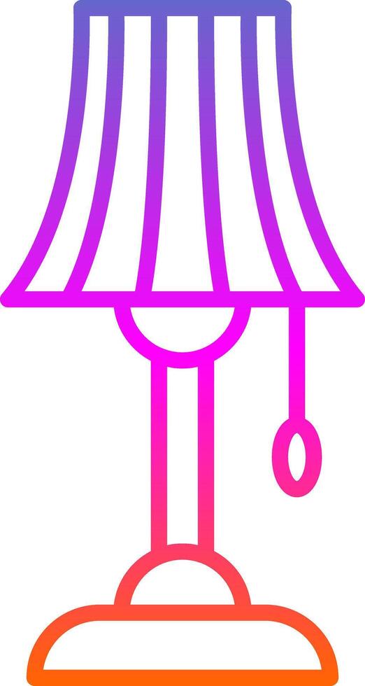 Lamp Line Circle Sticker Icon vector