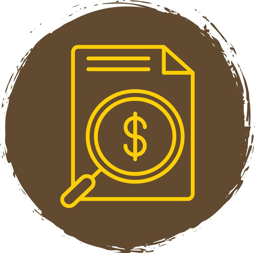 Money Search Line Circle Sticker Icon vector