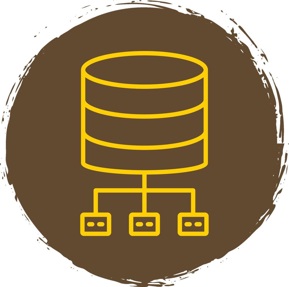 Database architecture line circle sticker icon 43958664 vector art at