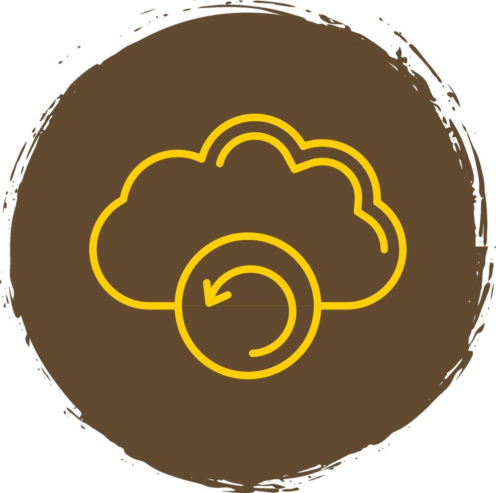 Backup Line Circle Sticker Icon vector