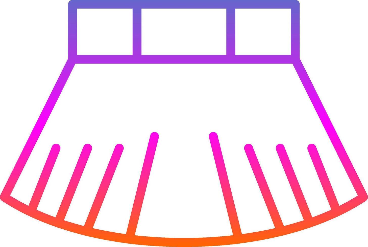 Skirt Line Circle Sticker Icon vector