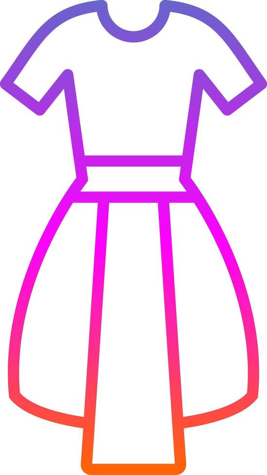 Dress Line Circle Sticker Icon vector