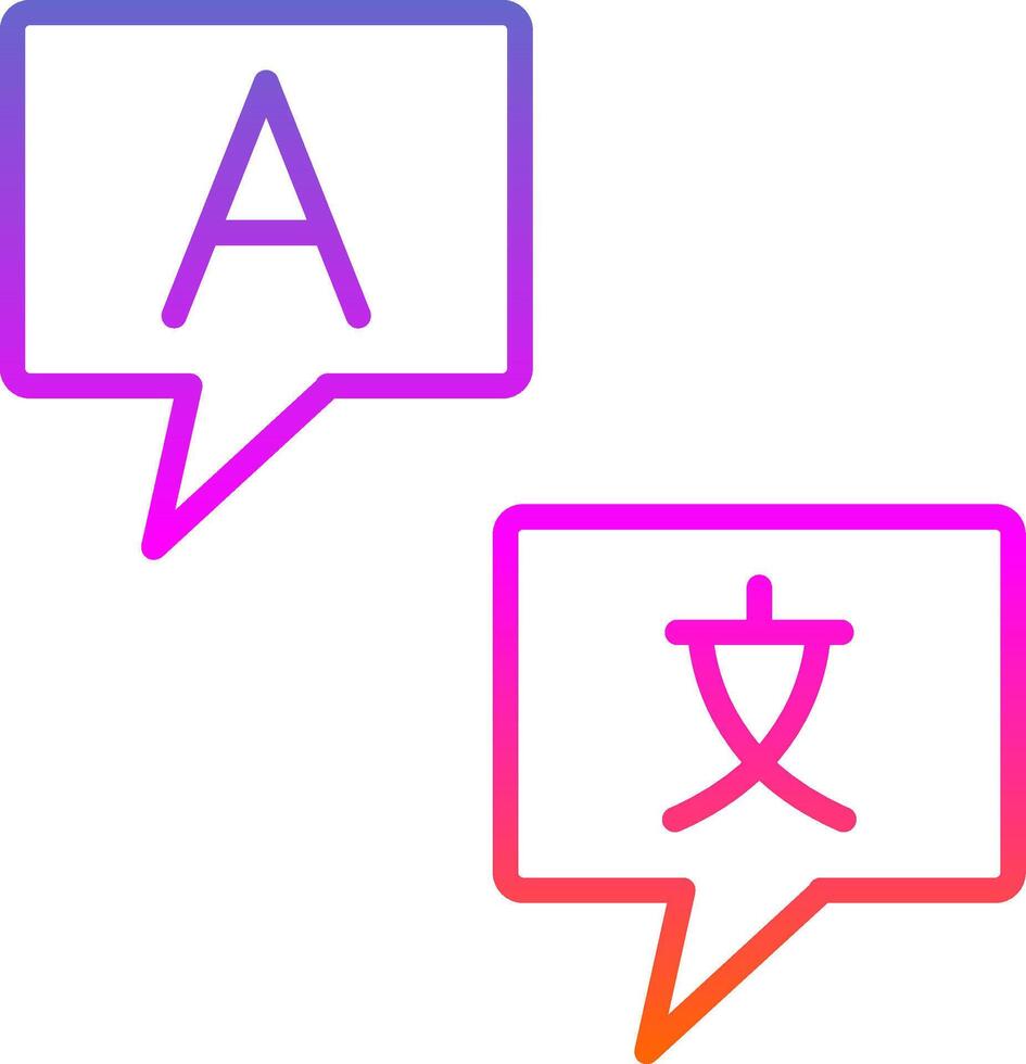 Languages Line Circle Sticker Icon vector