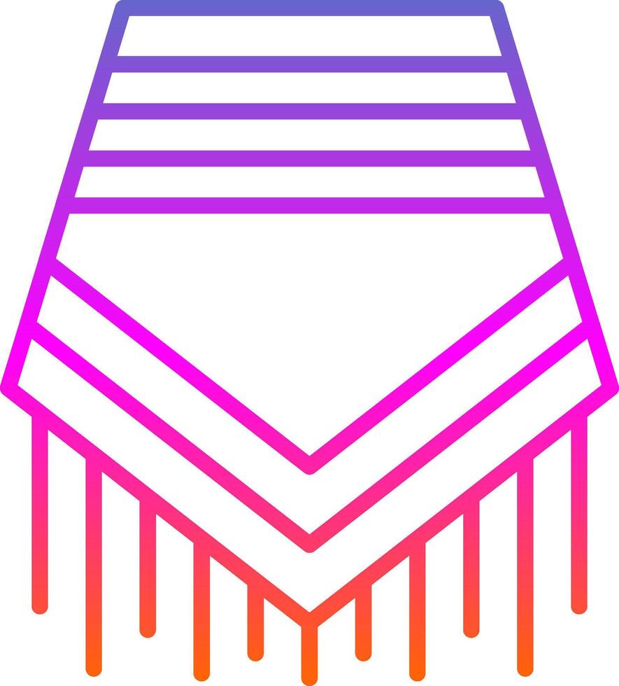 Poncho Line Circle Sticker Icon vector