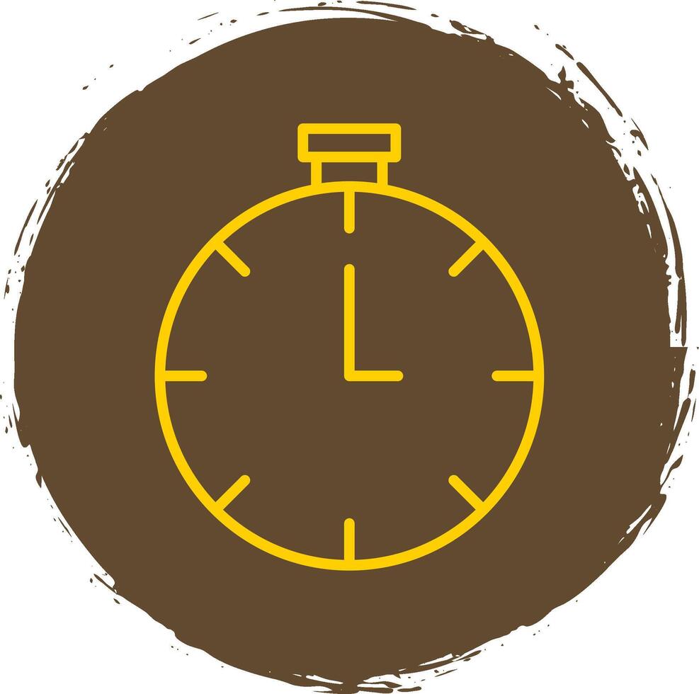 Timer Line Circle Sticker Icon vector