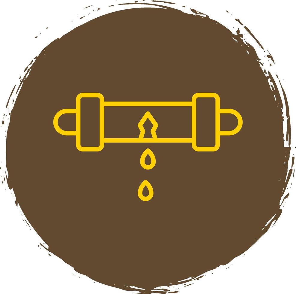 Leak Detector Line Circle Sticker Icon vector