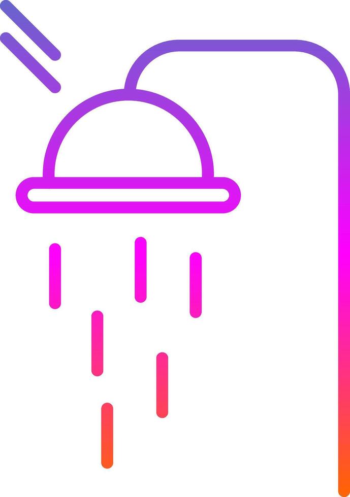 Power Shower Line Circle Sticker Icon vector