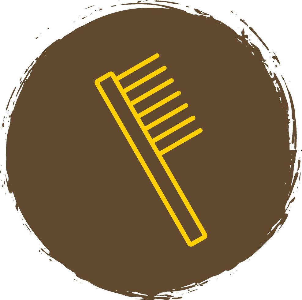 Comb Line Circle Sticker Icon vector