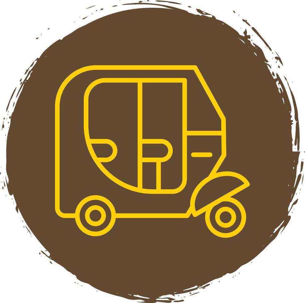 Vehicle Line Circle Sticker Icon vector