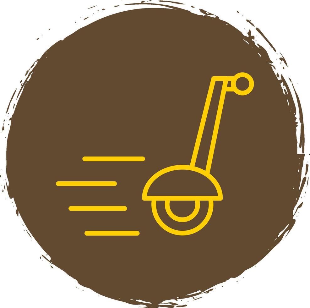 Segway Line Circle Sticker Icon vector