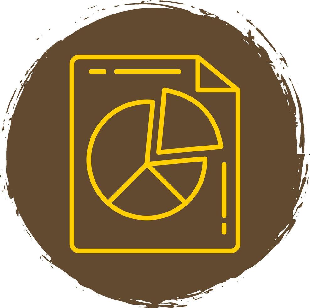 Pie Chart Line Circle Sticker Icon vector
