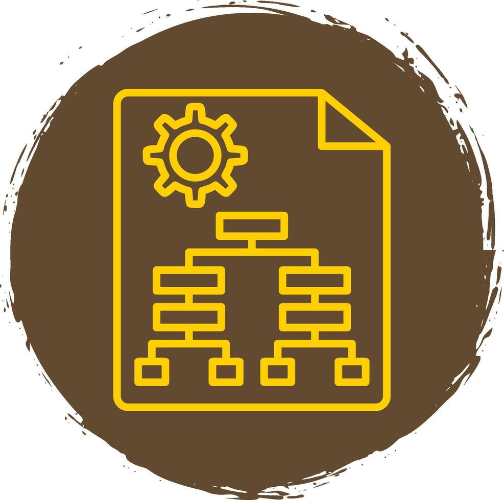Business Hierarchy Line Circle Sticker Icon vector