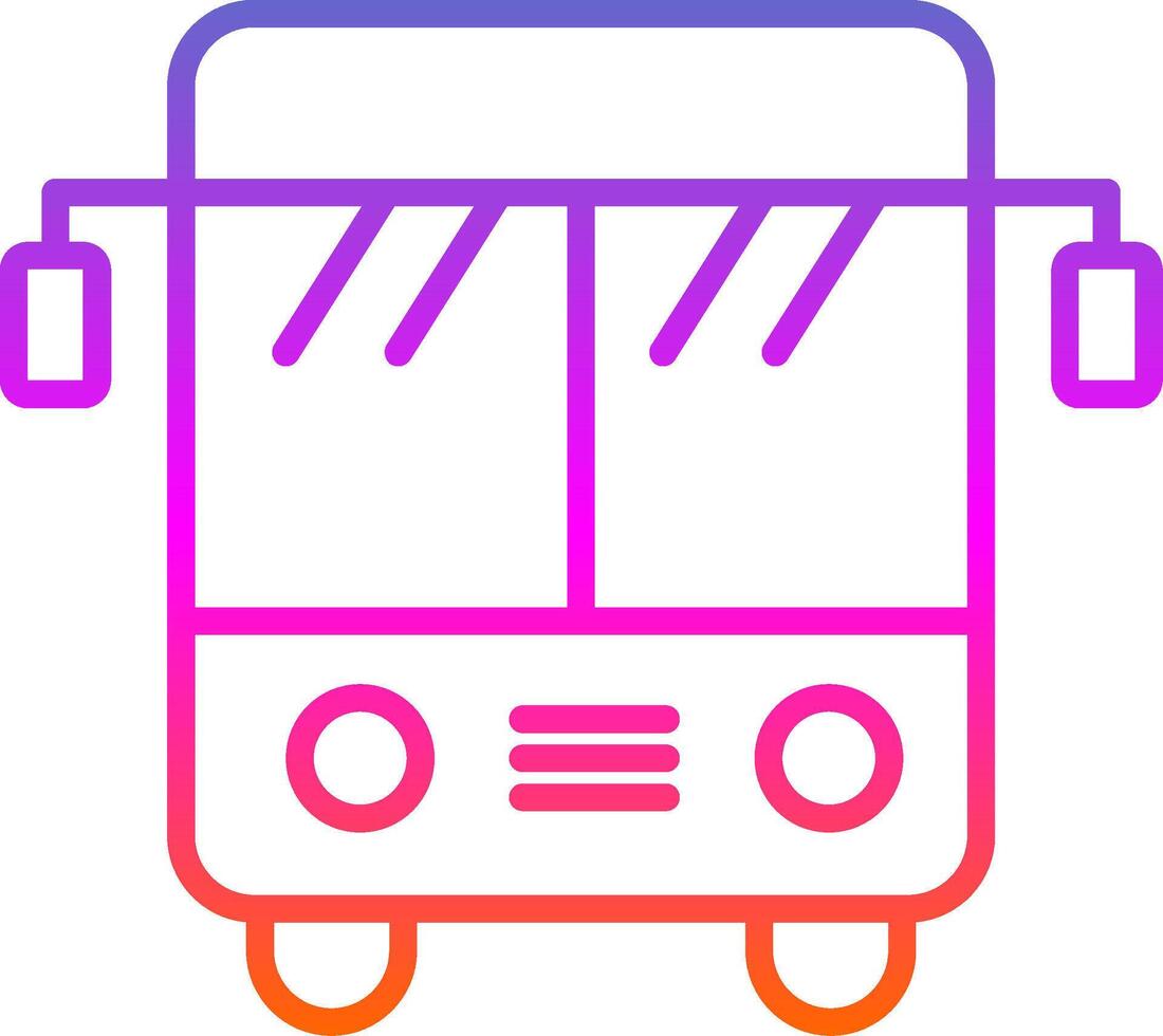 Bus Line Circle Sticker Icon vector