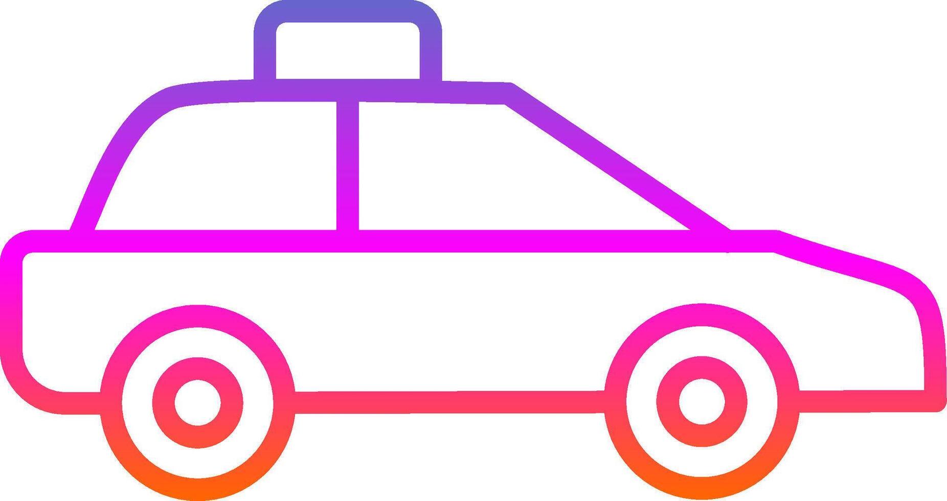 Car Line Circle Sticker Icon vector