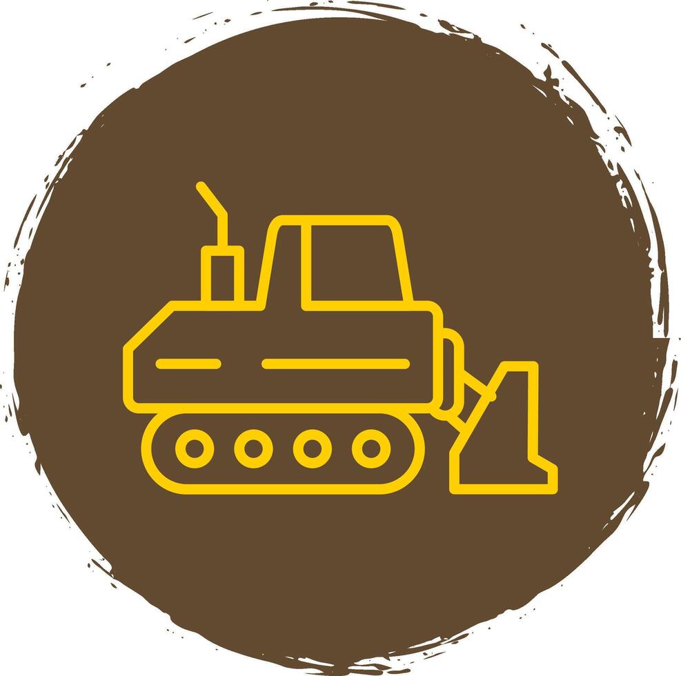 Drill Line Circle Sticker Icon vector