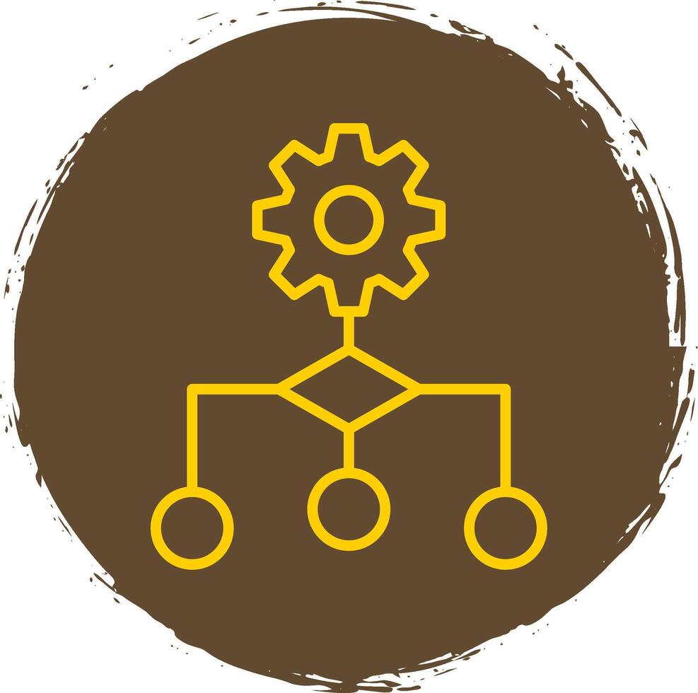 Algorithm Line Circle Sticker Icon vector
