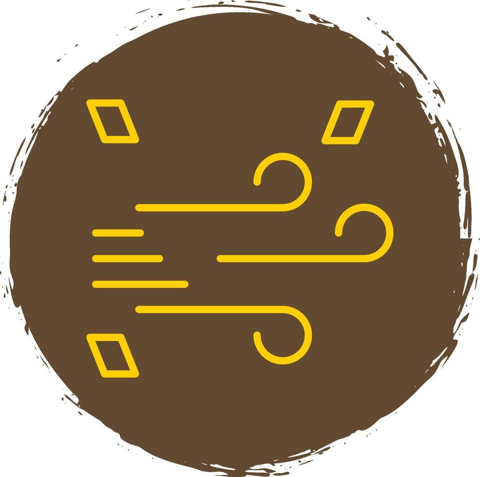 Windy Line Circle Sticker Icon vector