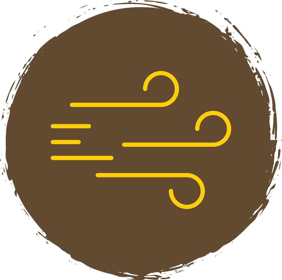 Windy Line Circle Sticker Icon vector