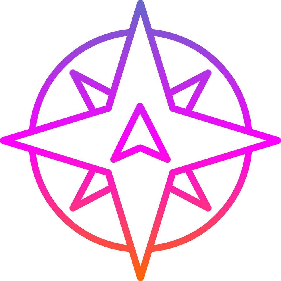 North Line Circle Sticker Icon vector