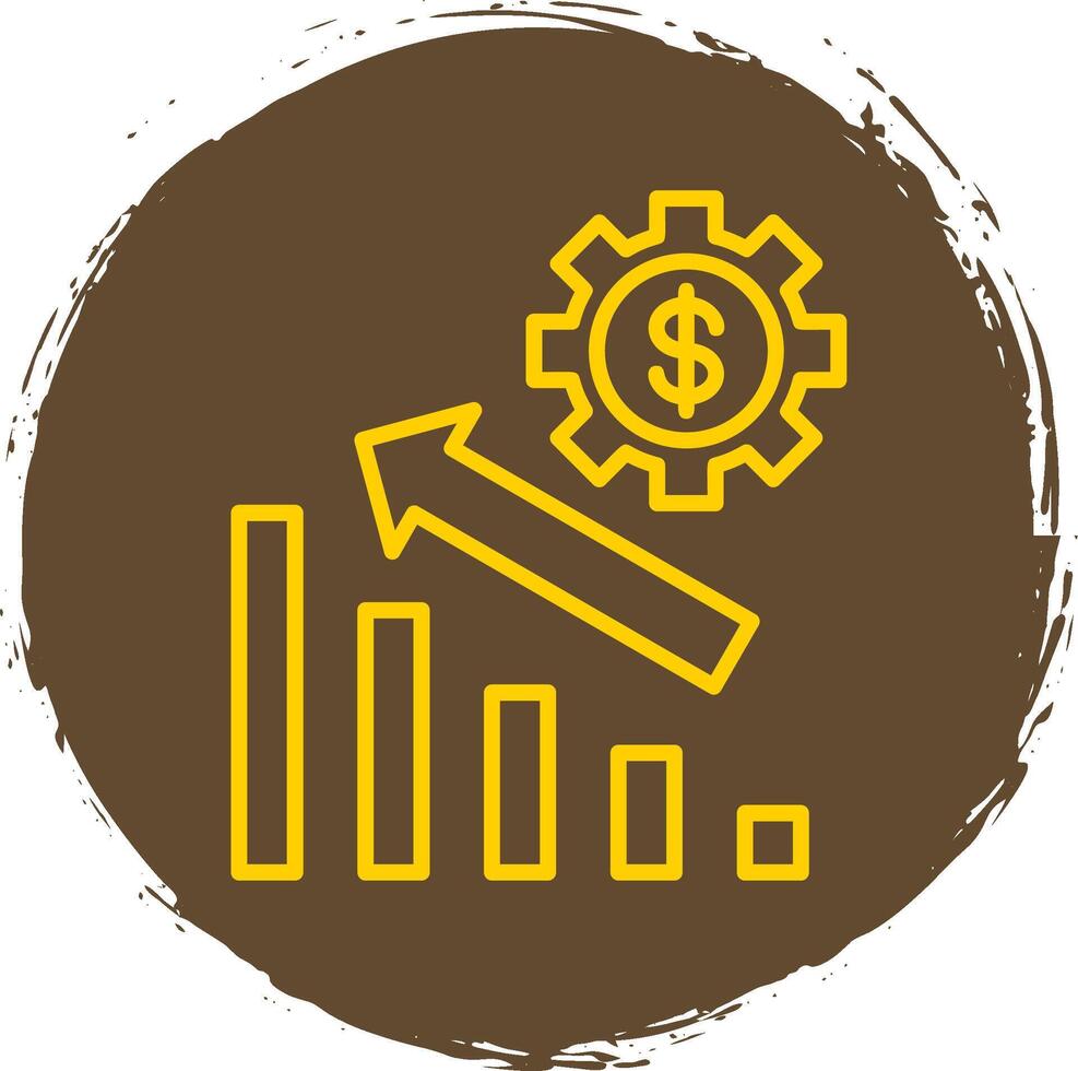 Wind Turbine Line Circle Sticker Icon vector