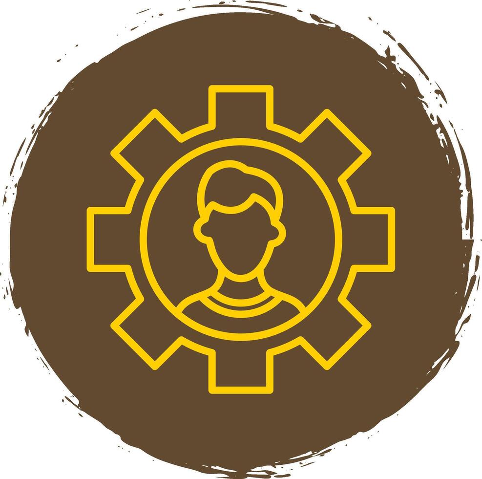 Coal Mining Line Circle Sticker Icon vector
