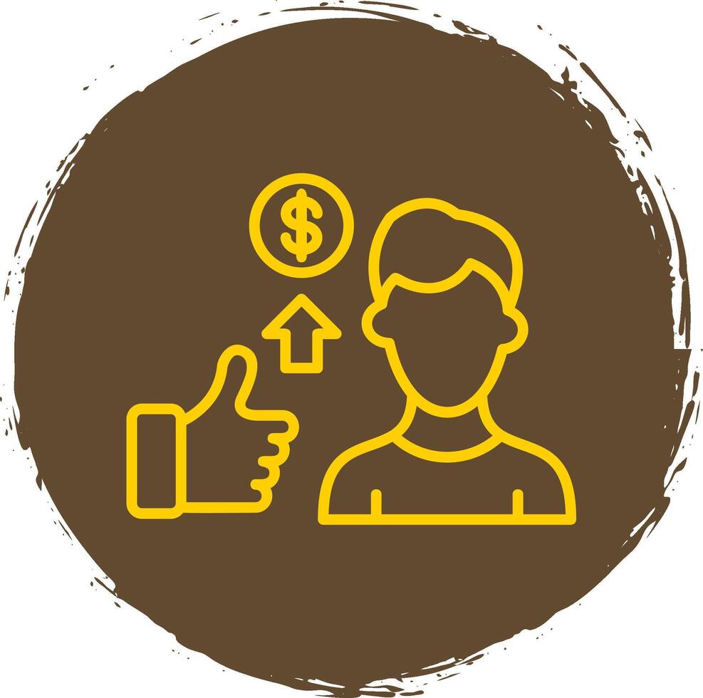 Brainstorming Line Circle Sticker Icon vector