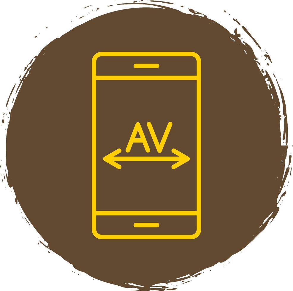 Kerning Line Circle Sticker Icon vector