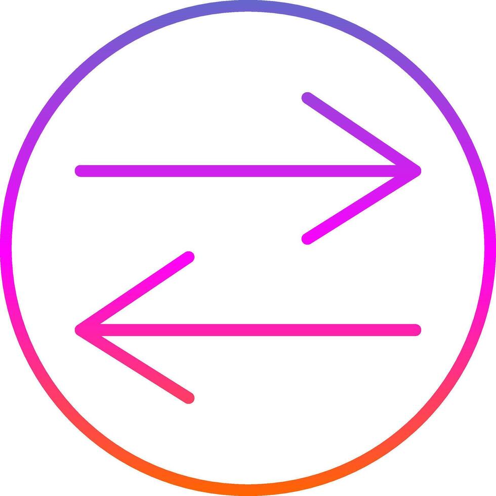Swap Line Circle Sticker Icon vector