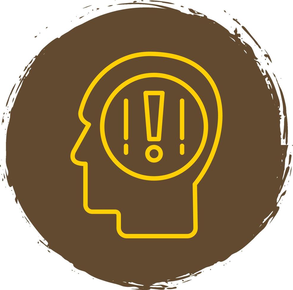 Good Idea Line Circle Sticker Icon vector